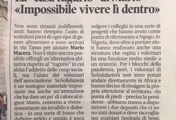 Sostegno di S.o.solidarietà in città